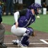 time-lapse photography of baseball about to hit baseball catcher